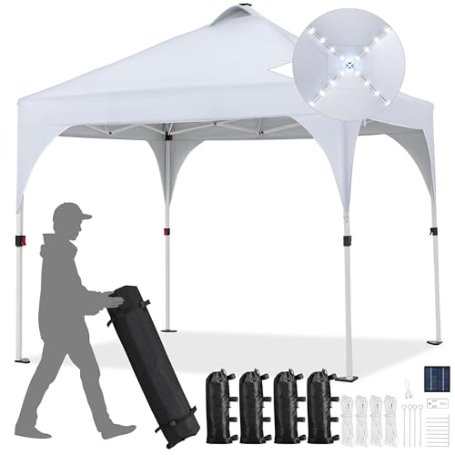 Gazebo Pop Up - Outdoor garden gazebo tent: 10x10ft pop-up