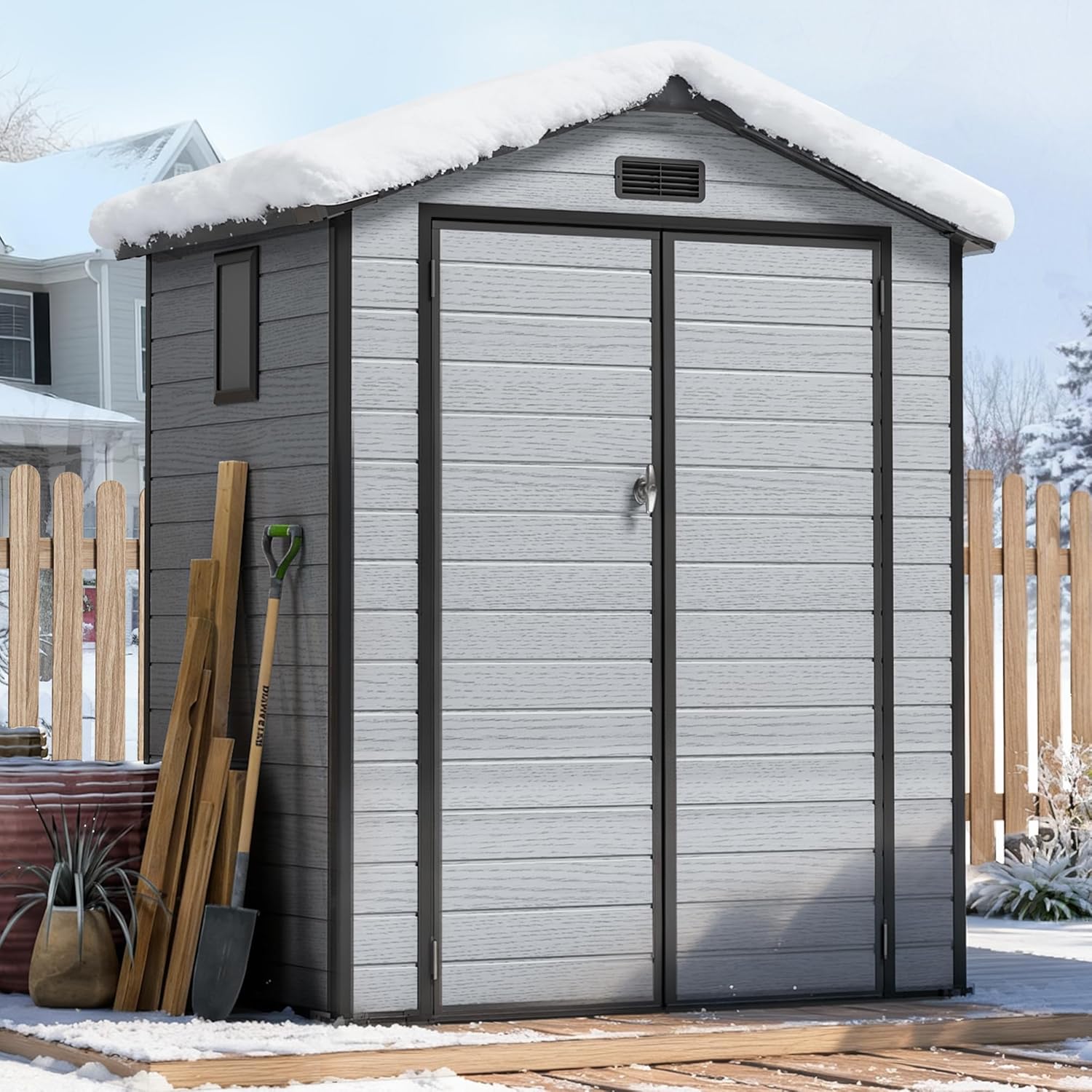 Outdoor Furniture Sale - 6X4 FT Outdoor Shed, Plastic Storage