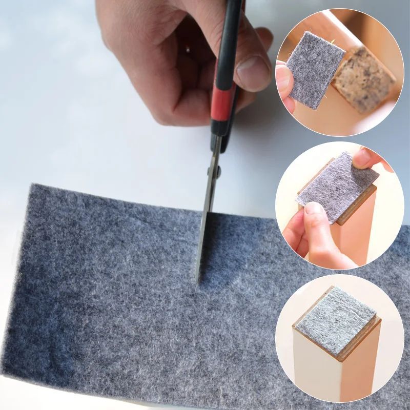 Outdoor Furniture Leg Protectors - Thickened Self Adhesive Furniture Felt Strips