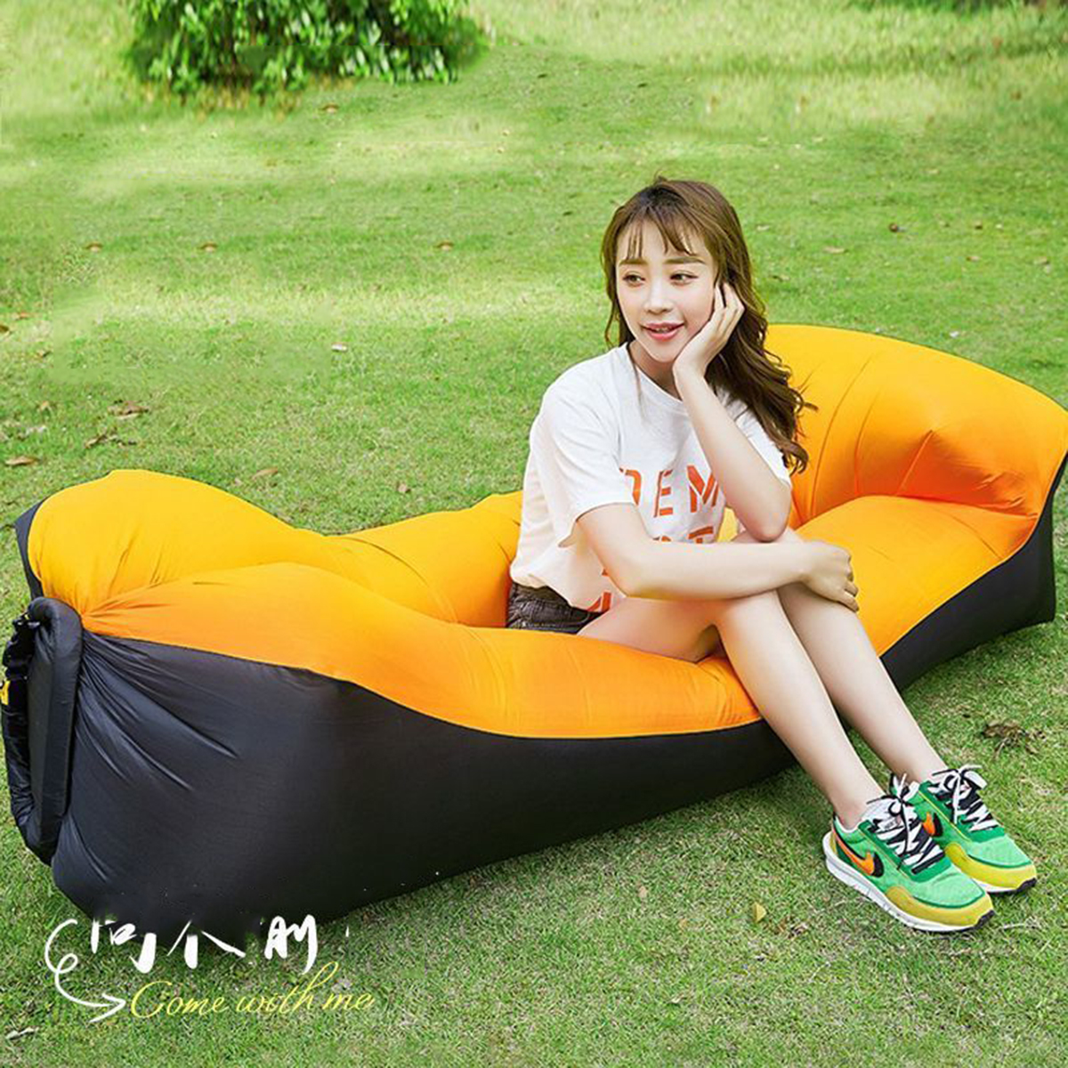 Outdoor Furniture Lounge Chair - Portable Inflatable Bed, Outdoor Camping Lounge