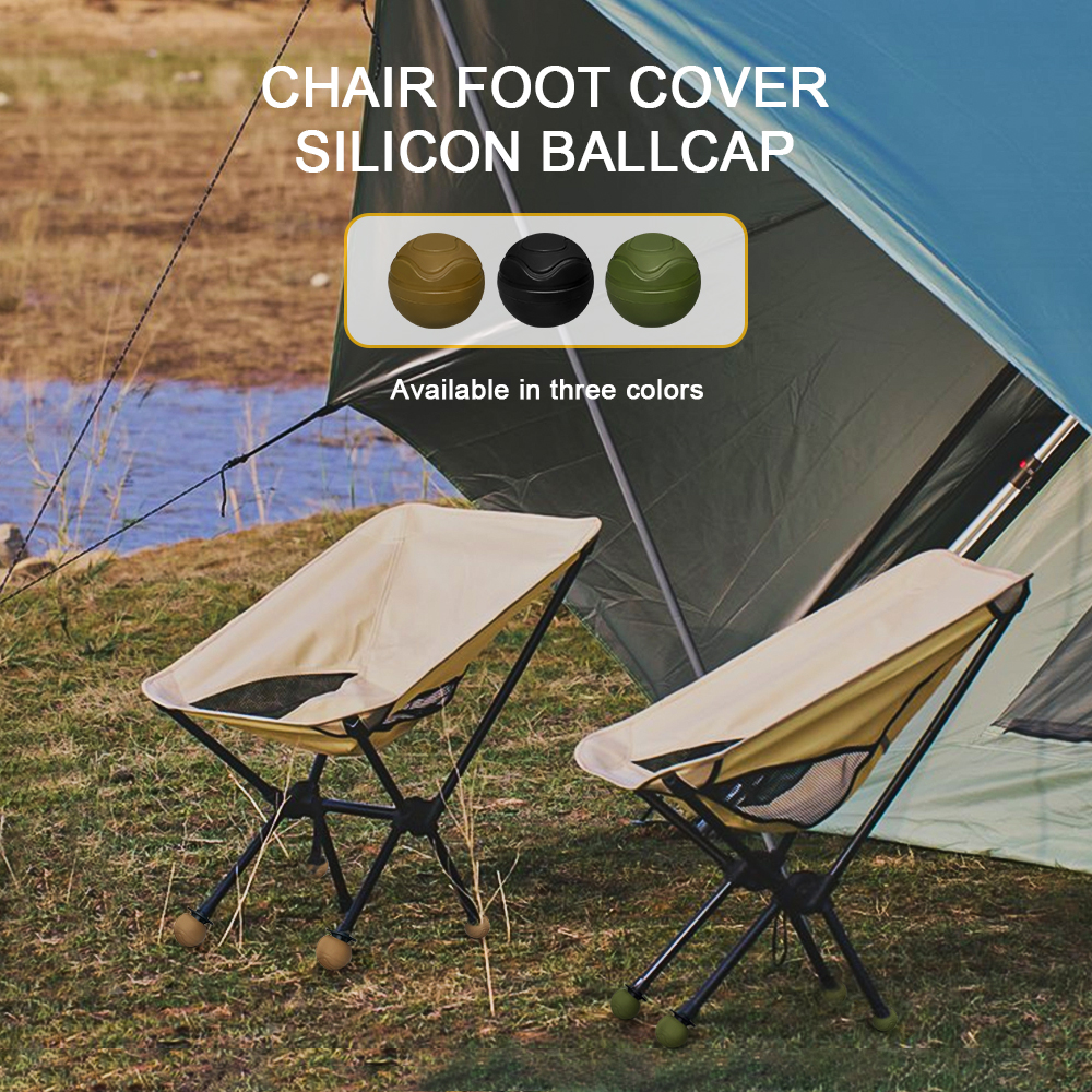 Outdoor Furniture Leg Protectors - 4pcs/1set Camping Chair Leg Cap Shock