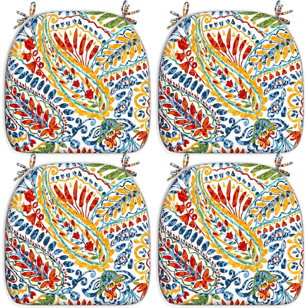 Outdoor Furniture Metal Chairs - 4 Pack Paisley Multi Indoor/Outdoor Chair