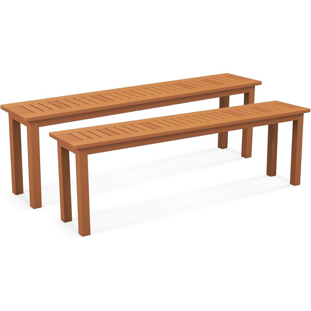 Outdoor Furniture Oil Teak - kula Outdoor Wood Bench, 59” Long