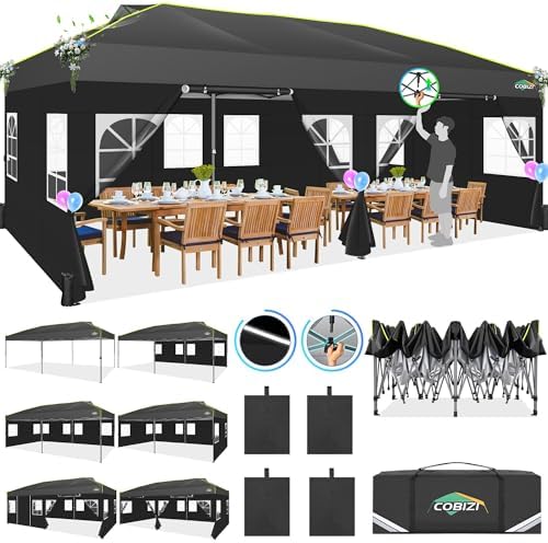 10x20 Pop Up Canopy with 6 Sid - Gazebo Pop Up のレビューと価格