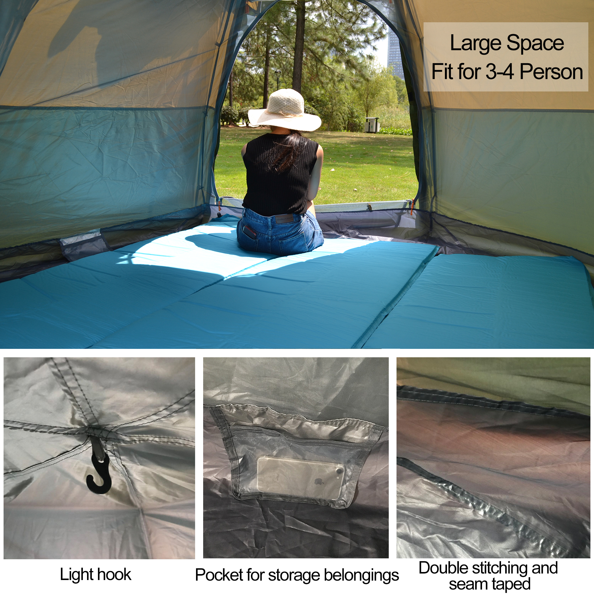 Desert&Fox 3-4 Person Dome Aut - Gazebo Pop Up のレビューと価格