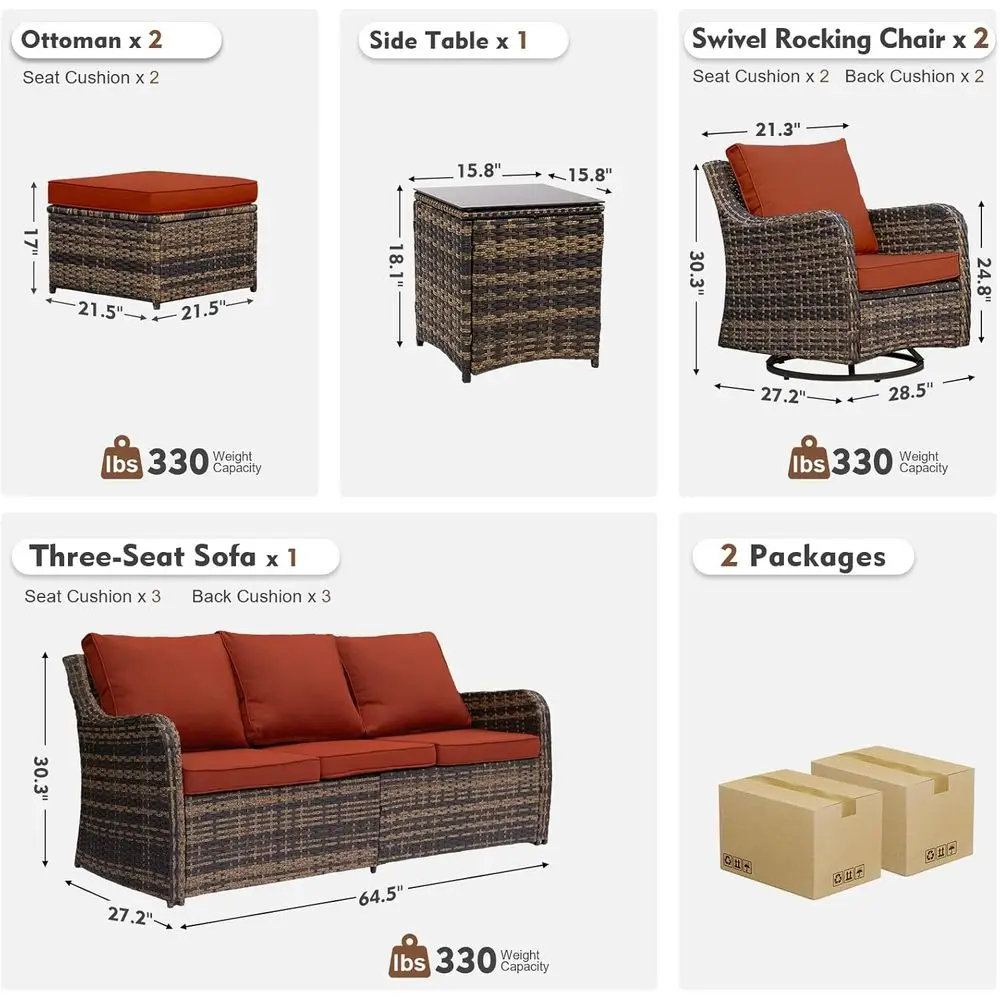 6-Piece Outdoor Patio Furnitur - Outdoor Furniture Metal Chairs のレビューと価格