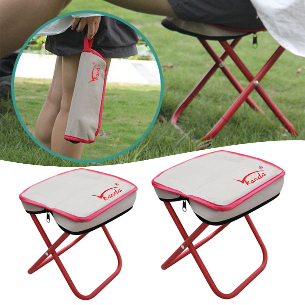 Folding Camping Stool With Bag - Outdoor Furniture Metal Chairs のレビューと価格
