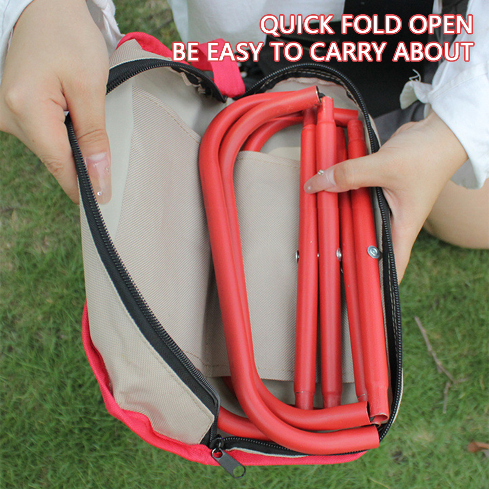 Folding Camping Stool With Bag - Outdoor Furniture Metal Chairs のレビューと価格