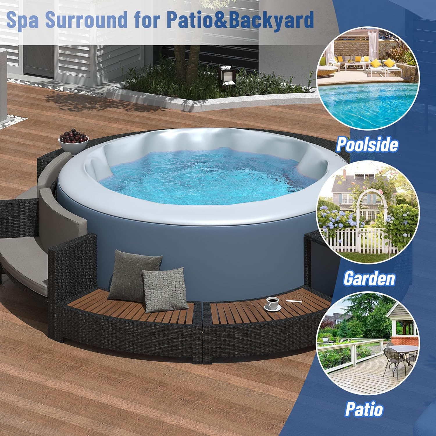 Rattan Patio Sofa Set with Sto - Outdoor Furniture Grey のレビューと価格