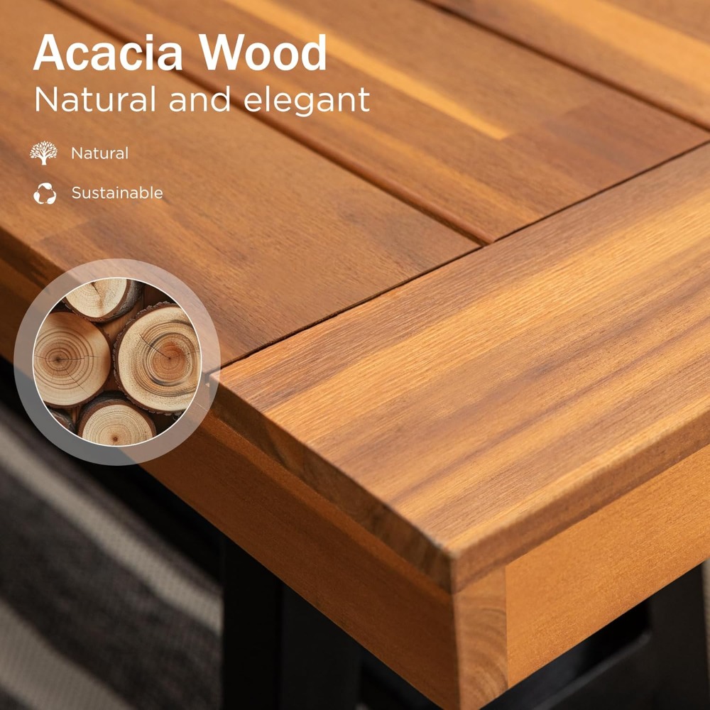 Outdoor Acacia Wood Bench, 63  - Outdoor Furniture Oil Teak のレビューと価格