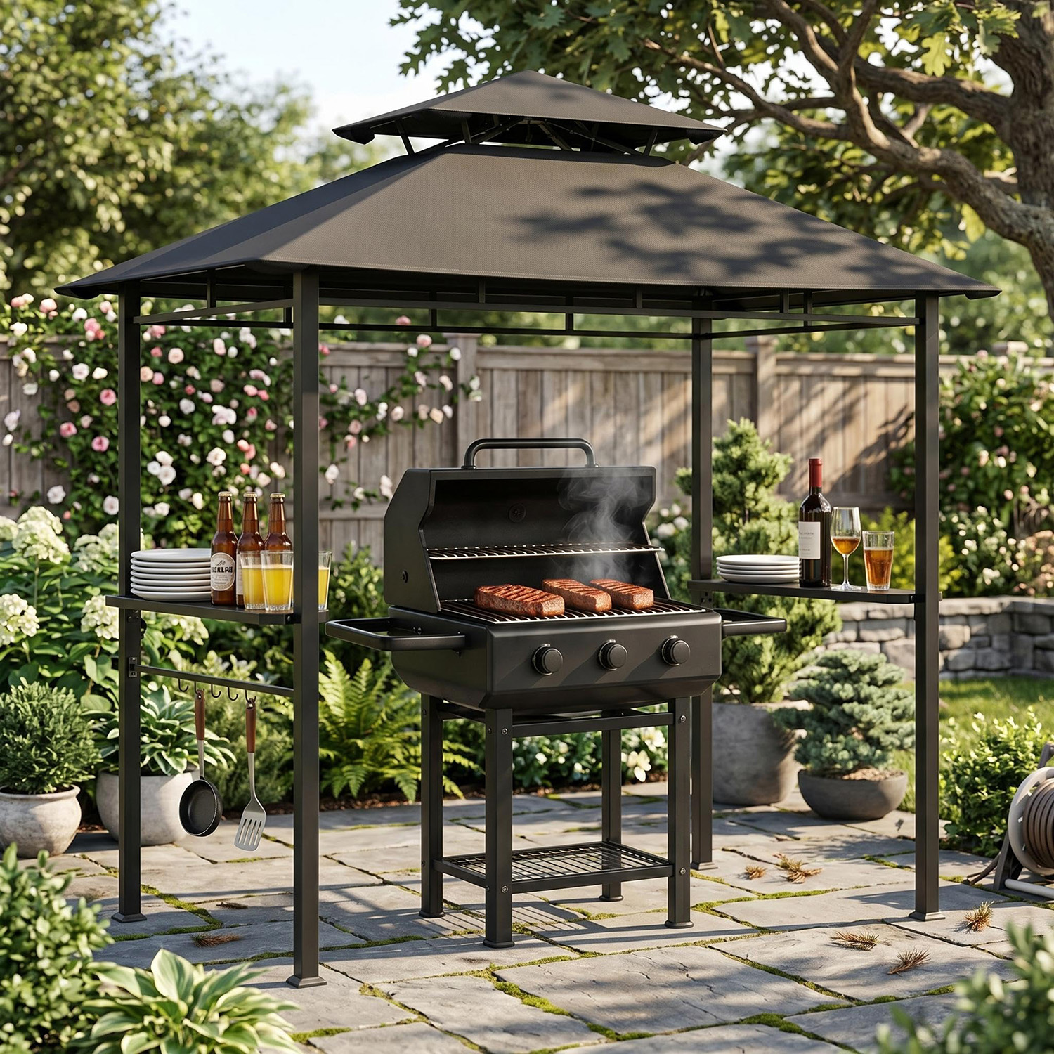 Outdoor BBQ Grill Gazebo 8x5 F - Gazebo Pop Up のレビューと価格