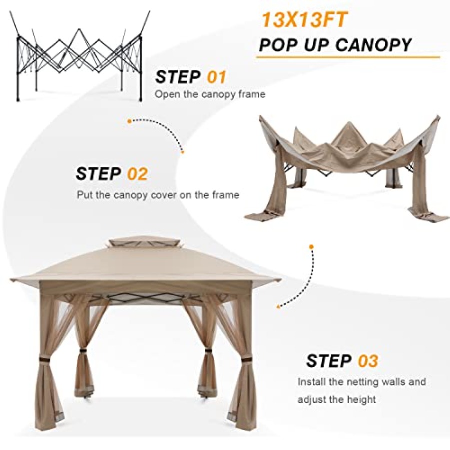Pop Up Gazebo Tent for Outdoor - Gazebo Pop Up のレビューと価格