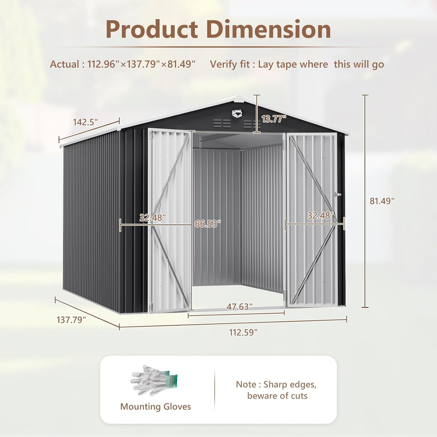10x12 FT Metal Outdoor Storage - Outdoor Furniture Sale のレビューと価格