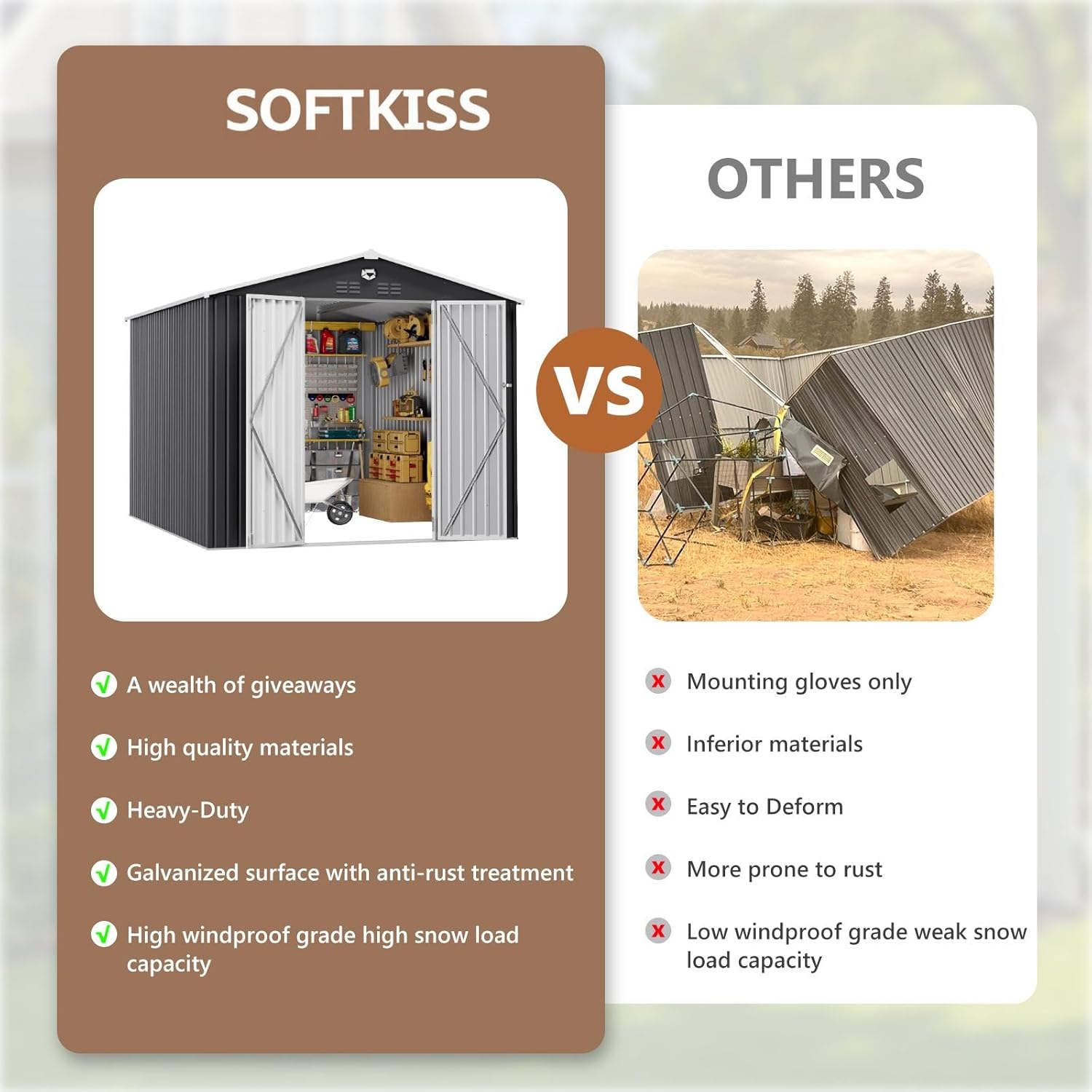 10x12 FT Metal Outdoor Storage - Outdoor Furniture Sale のレビューと価格