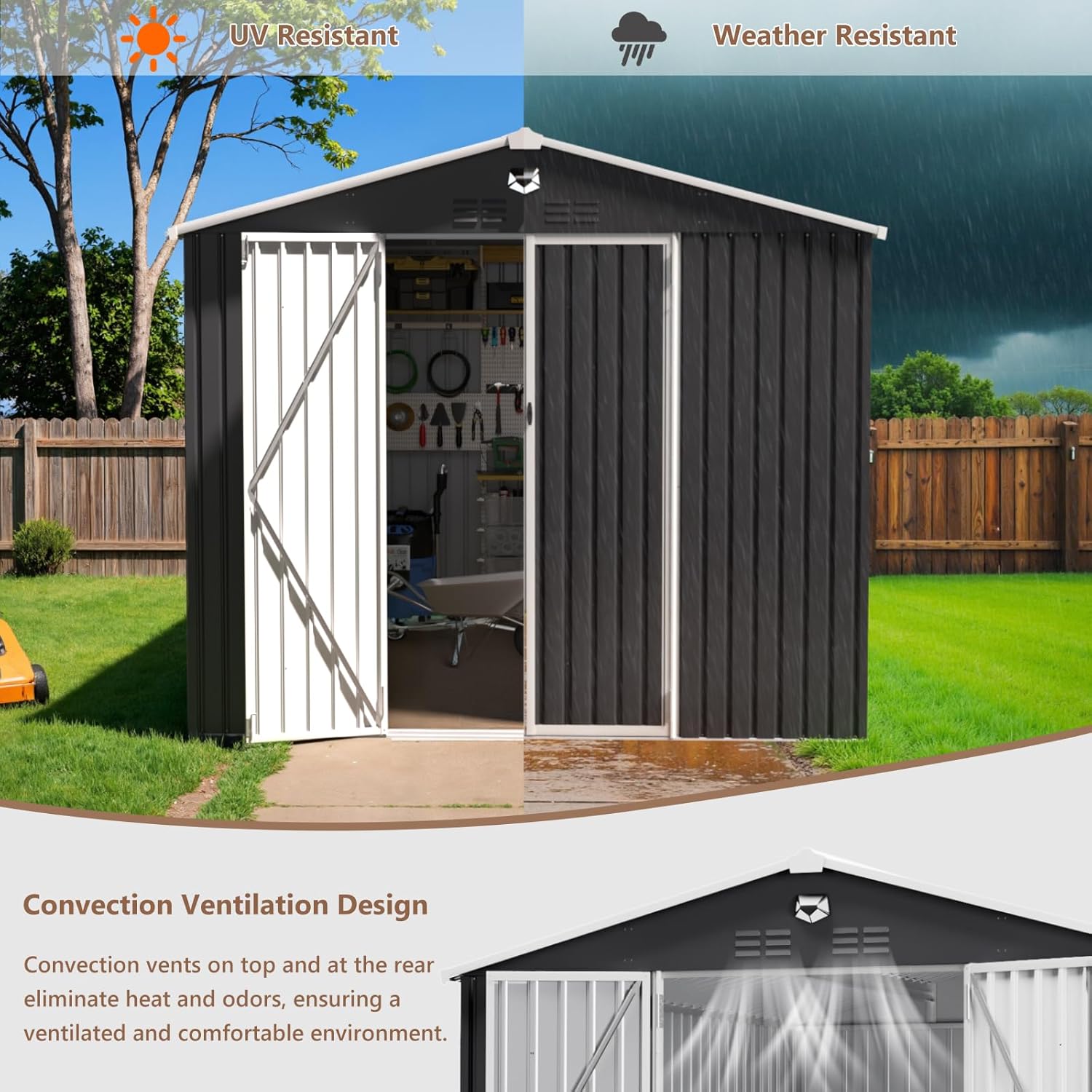 10x12 FT Metal Outdoor Storage - Outdoor Furniture Sale のレビューと価格