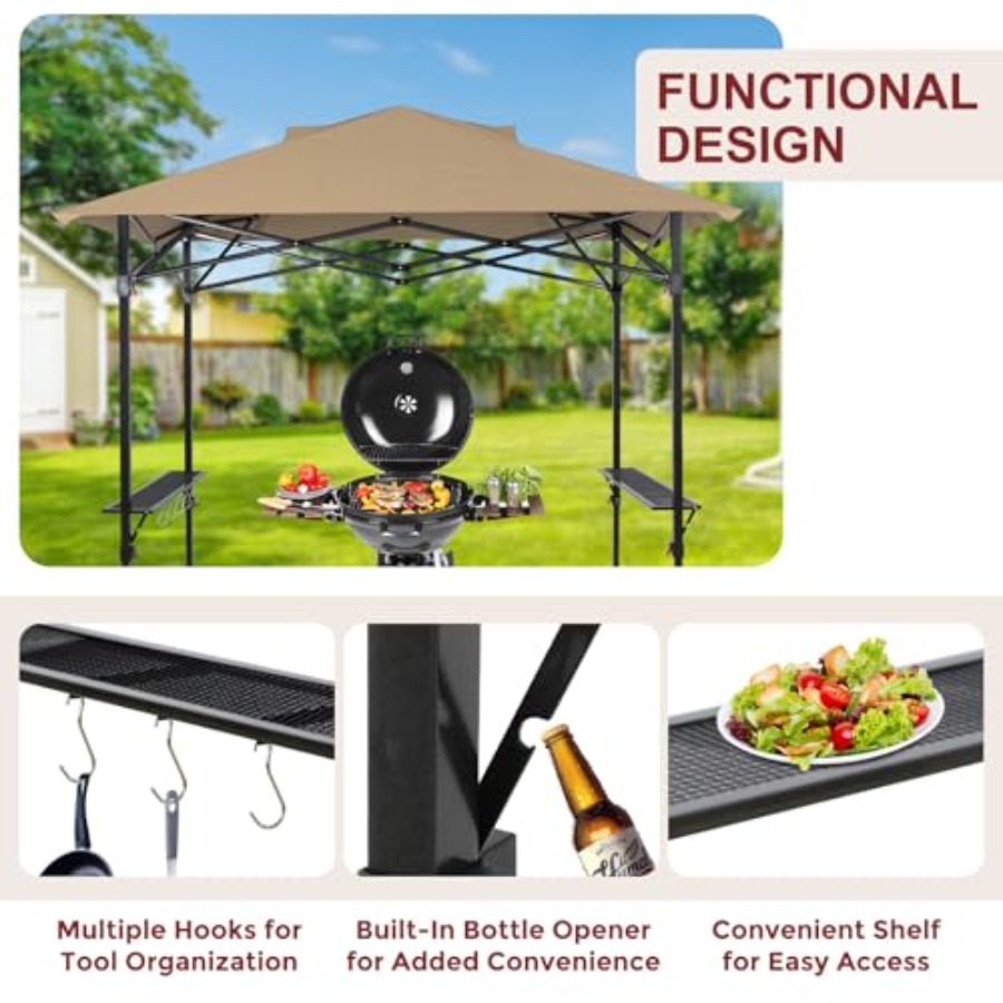 Outdoor BBQ gazebo, aluminum f - Gazebo Pop Up のレビューと価格