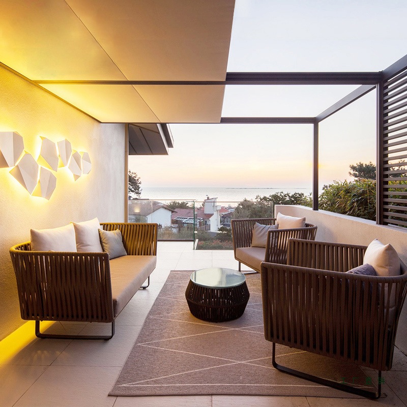 Outdoor Rattan Sofa Set Waterp - Outdoor Furniture Metal Chairs のレビューと価格