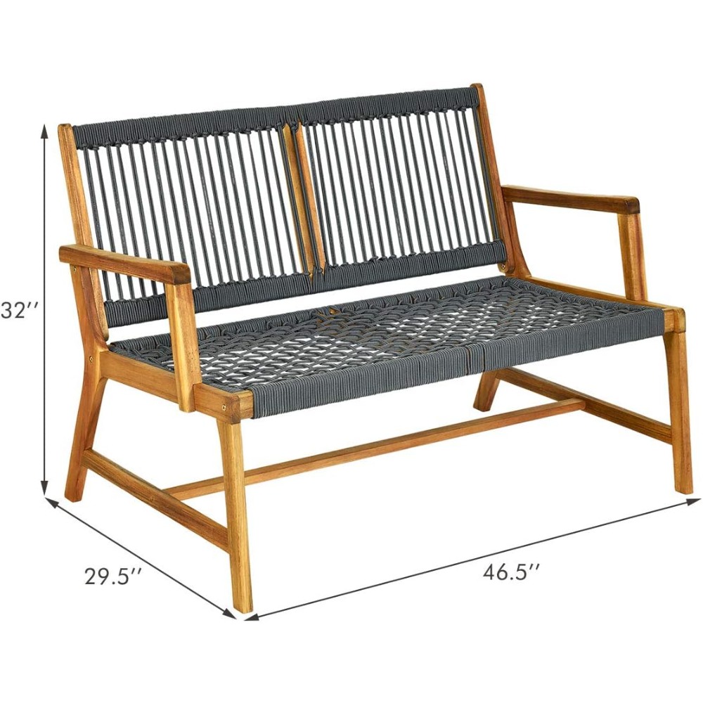 2-Person Patio Acacia Wood Ben - Outdoor Furniture Oil Teak のレビューと価格
