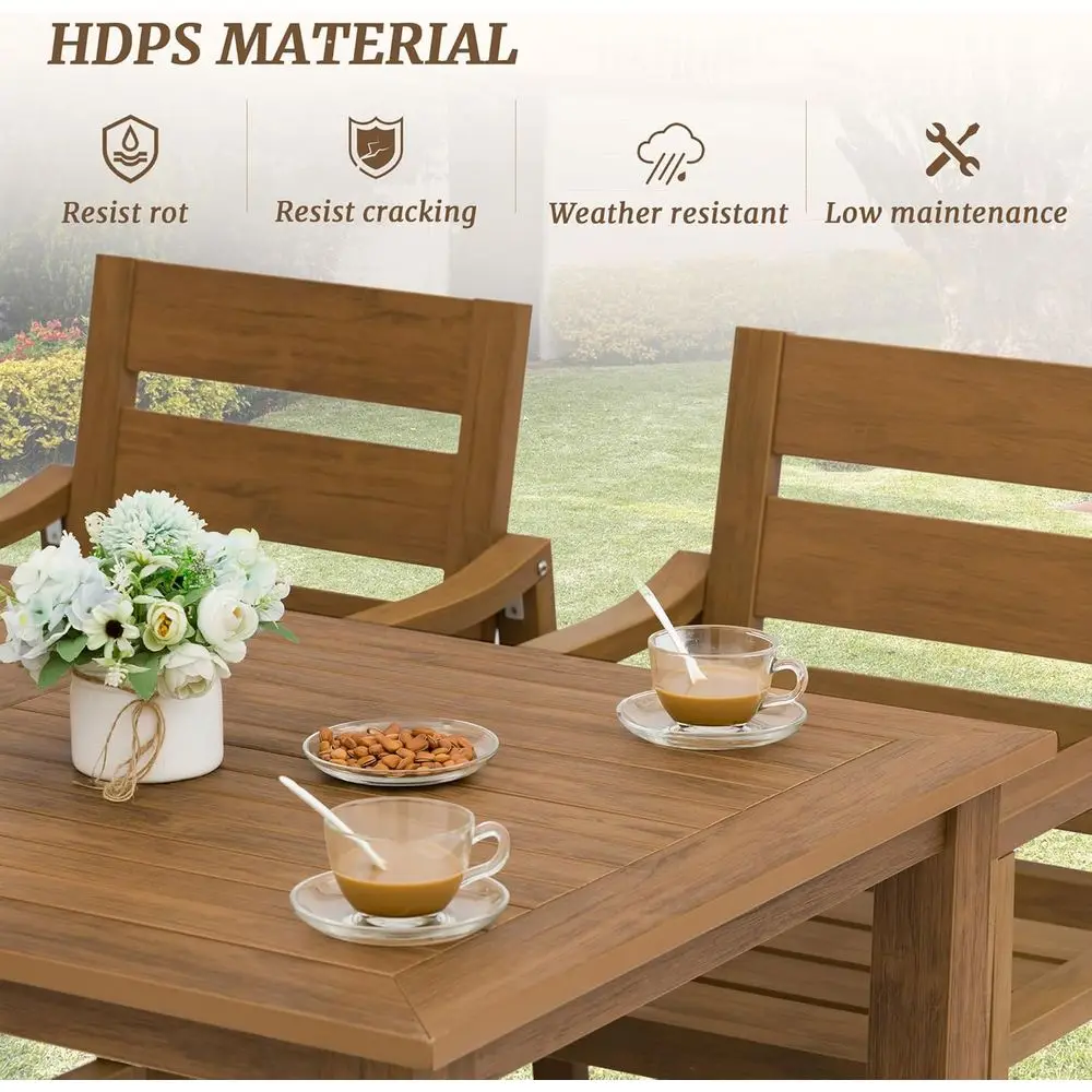 5-Piece Outdoor Dining Set, Pa - Outdoor Furniture Oil Teak のレビューと価格
