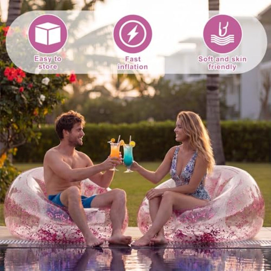 6 Pcs Inflatable Bean Bag Chai - Outdoor Furniture Lounge Chair のレビューと価格