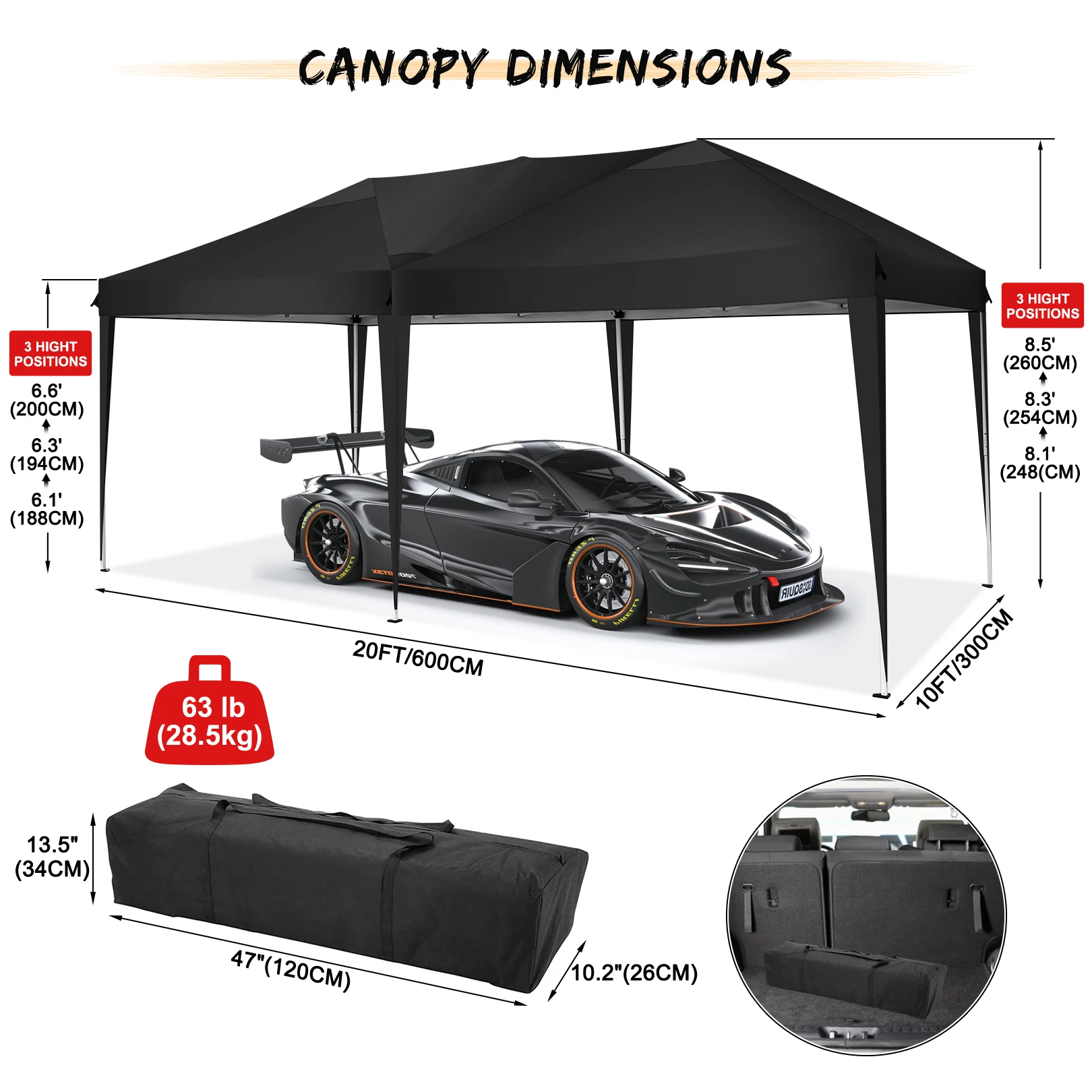 Folding Gazebo 3x6 Pop-Up Gaze - Gazebo Pop Up のレビューと価格