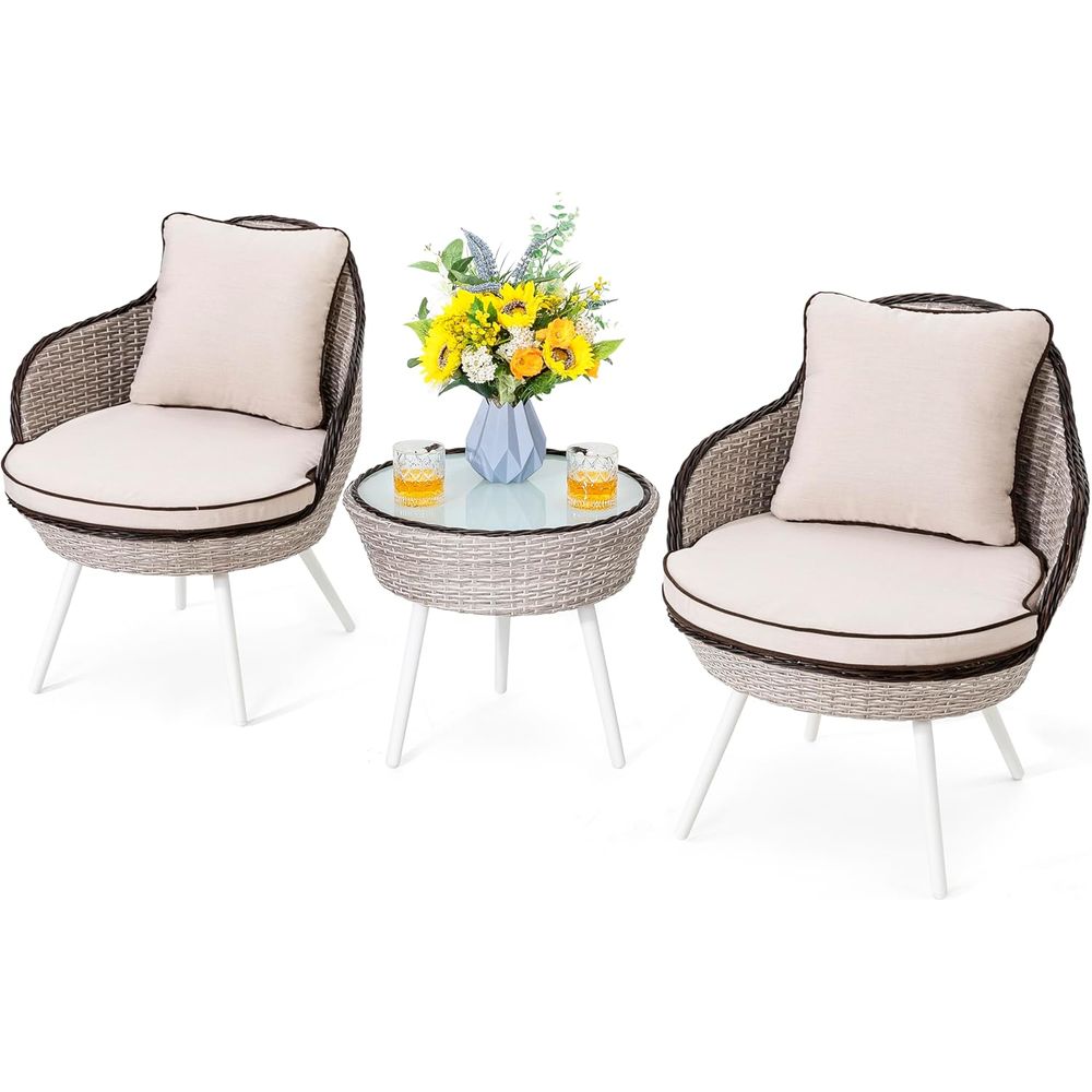2-Person Outdoor Bistro Set wi - Outdoor Furniture Balcony のレビューと価格