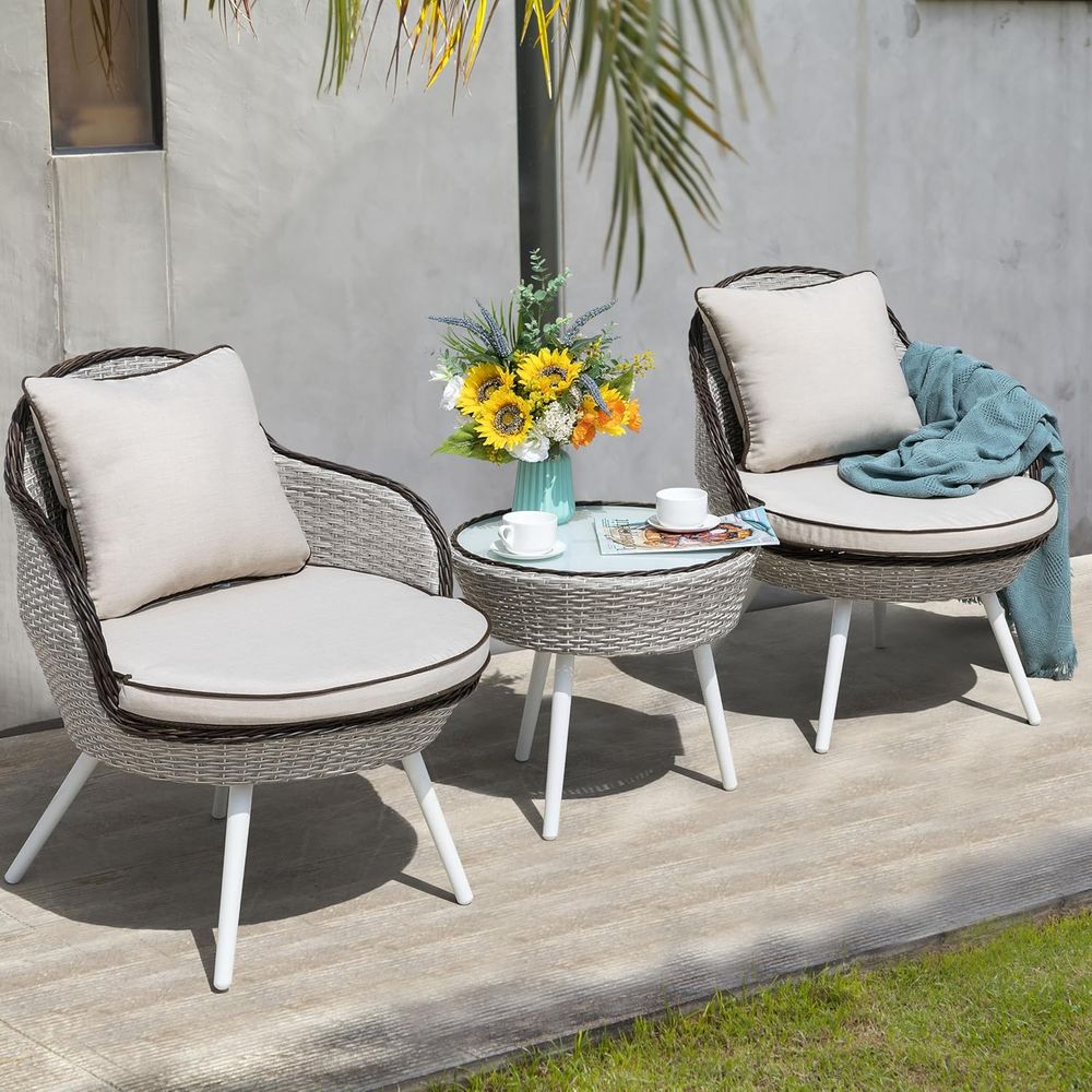 2-Person Outdoor Bistro Set wi - Outdoor Furniture Balcony のレビューと価格