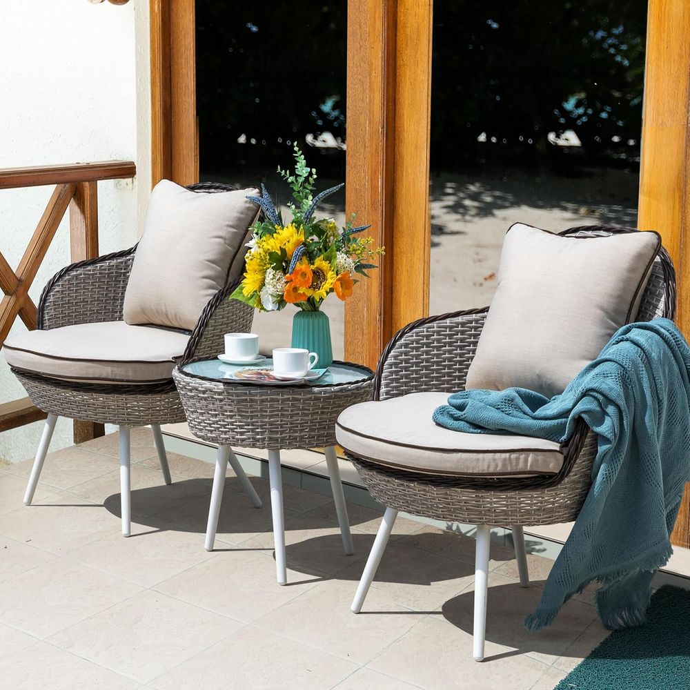 2-Person Outdoor Bistro Set wi - Outdoor Furniture Balcony のレビューと価格