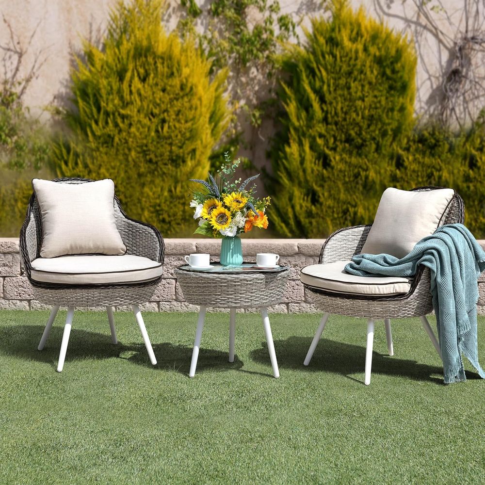 2-Person Outdoor Bistro Set wi - Outdoor Furniture Balcony のレビューと価格