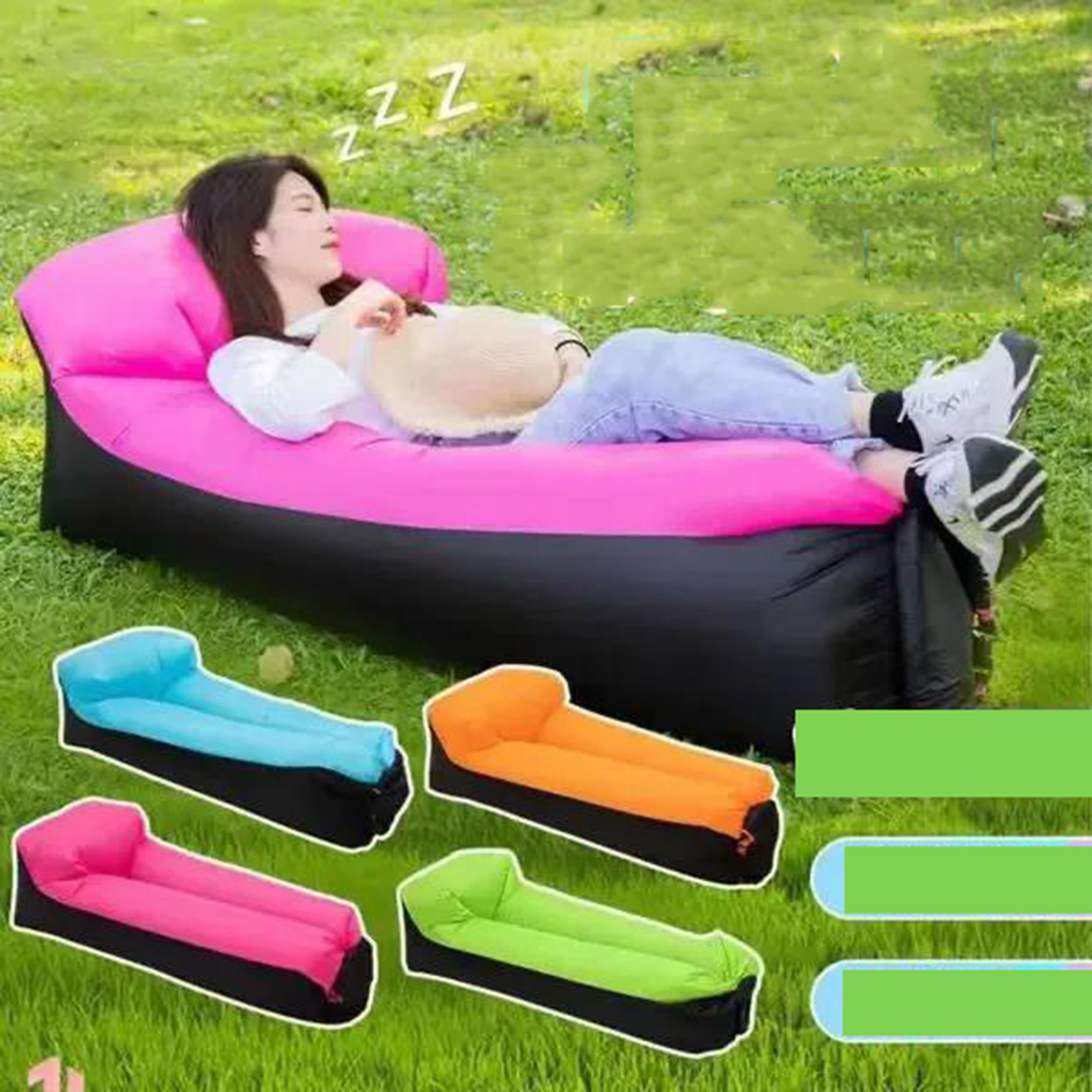Portable Inflatable Bed, Outdo - Outdoor Furniture Lounge Chair のレビューと価格