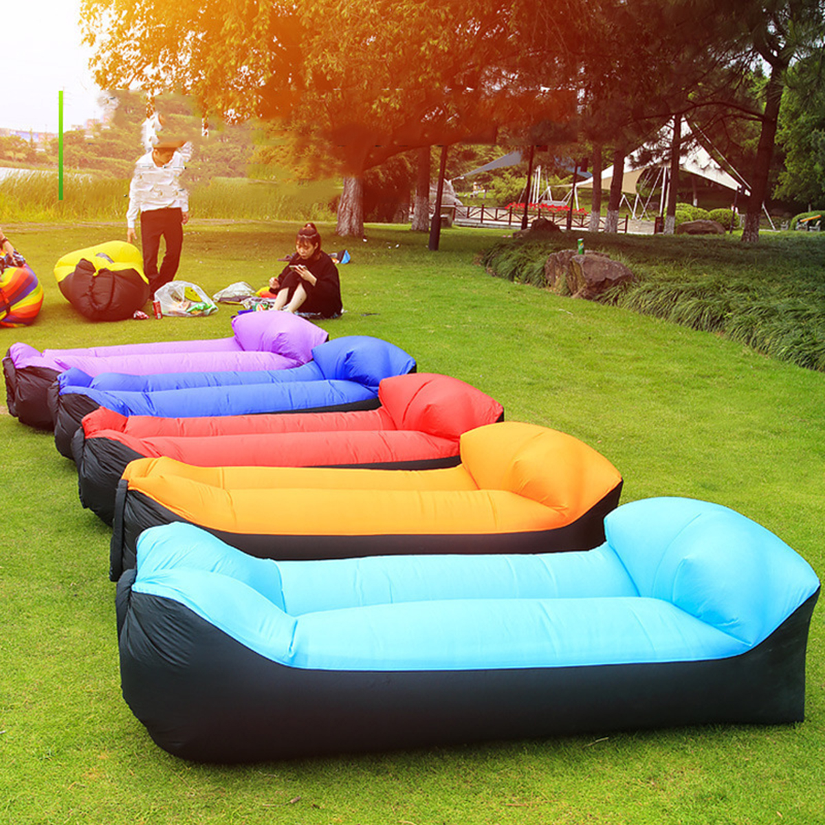 Portable Inflatable Bed, Outdo - Outdoor Furniture Lounge Chair のレビューと価格