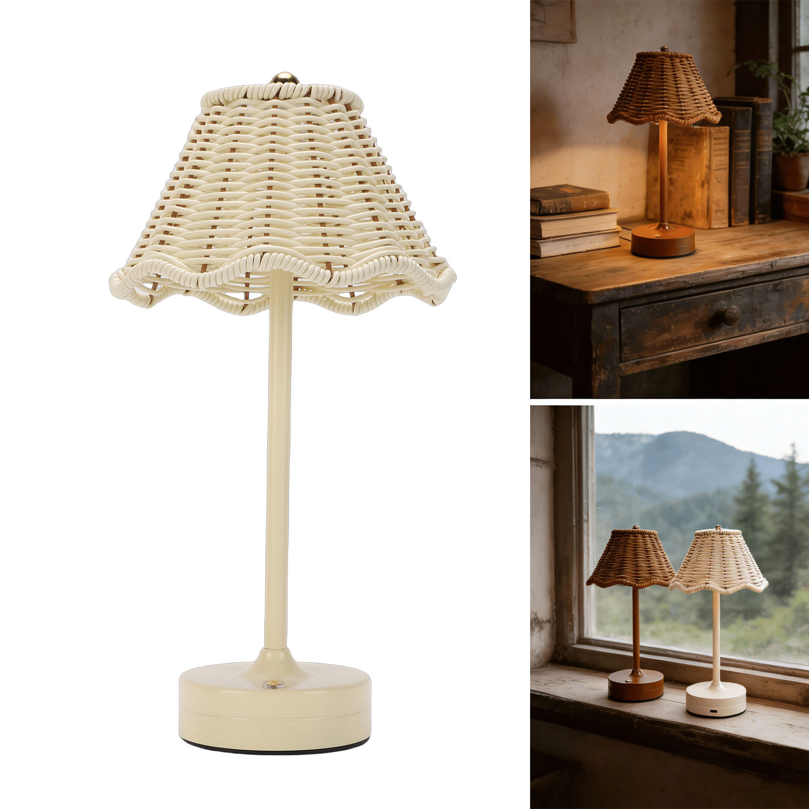 LED Vintage Rattan Table Lamp  - Outdoor Furniture Sale のレビューと価格