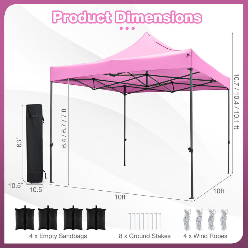 10 x 10 FT Outdoor Pop up Cano - Gazebo Pop Up のレビューと価格