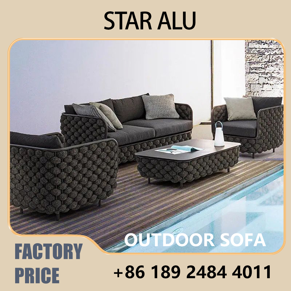 3-Seater Outdoor Rattan Sofa S - Outdoor Furniture Grey のレビューと価格