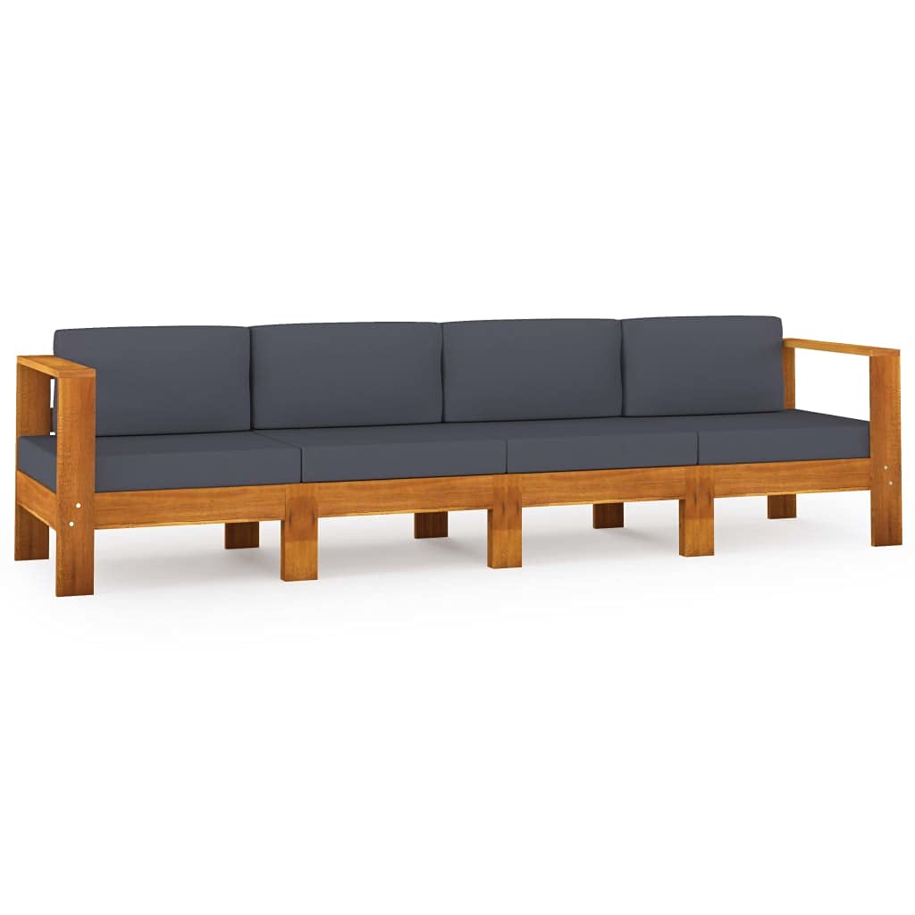 4 Seater Outdoor Garden Sofa S - Outdoor Furniture Grey のレビューと価格