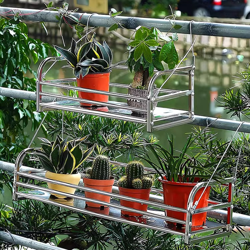 Stainless Steel Flower Stand f - Outdoor Furniture Balcony のレビューと価格