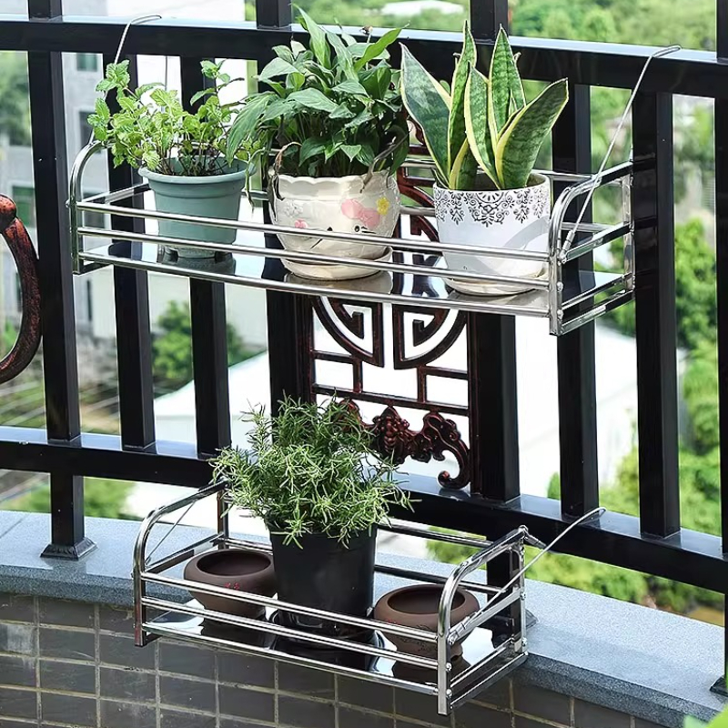 Stainless Steel Flower Stand f - Outdoor Furniture Balcony のレビューと価格