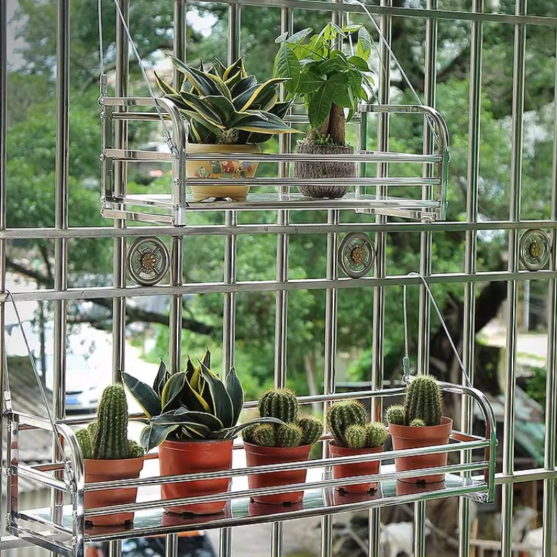 Stainless Steel Flower Stand f - Outdoor Furniture Balcony のレビューと価格