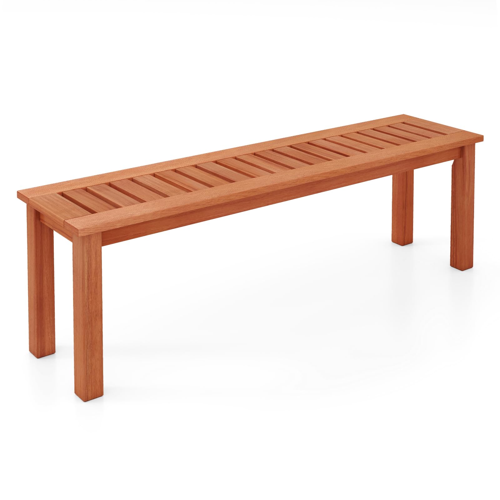 47 Inch Outdoor Slatted Bench  - Outdoor Furniture Oil Teak のレビューと価格