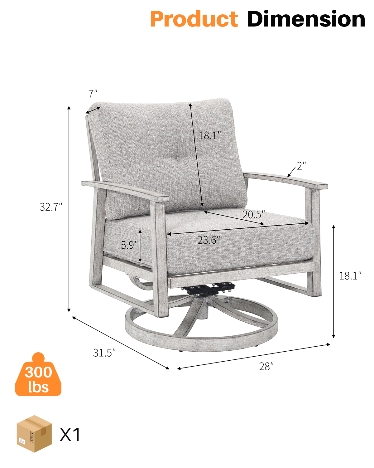 SeeHill Outdoor Swivel Patio C - Outdoor Furniture Metal Chairs のレビューと価格
