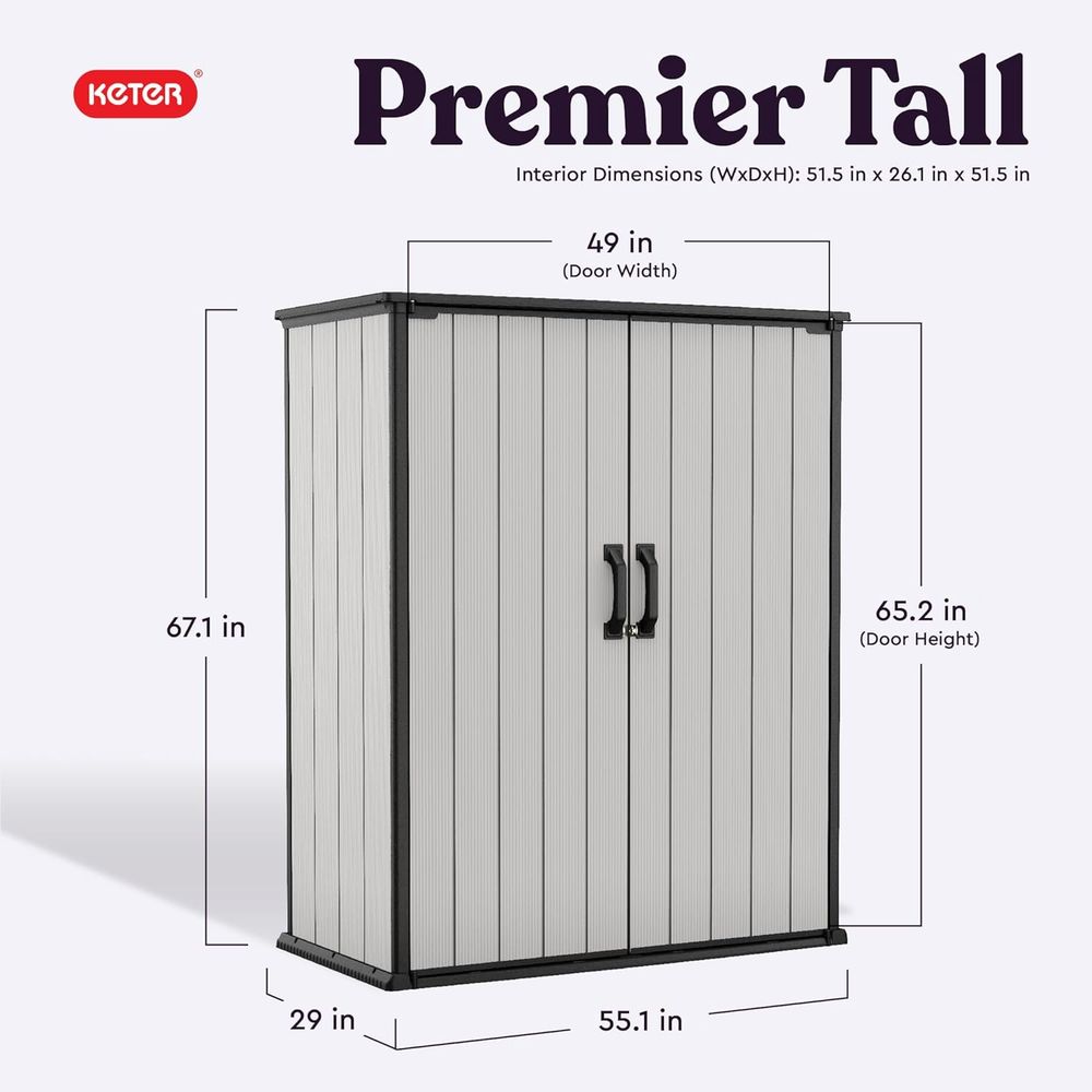 Resin Outdoor Storage Shed, 4. - Outdoor Furniture Grey のレビューと価格