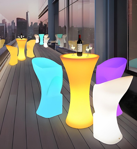 Portable LED Bar Counter Table - Outdoor Furniture Europe のレビューと価格