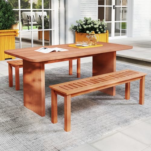 47 Inch Backless Outdoor Bench - Outdoor Furniture Oil Teak のレビューと価格