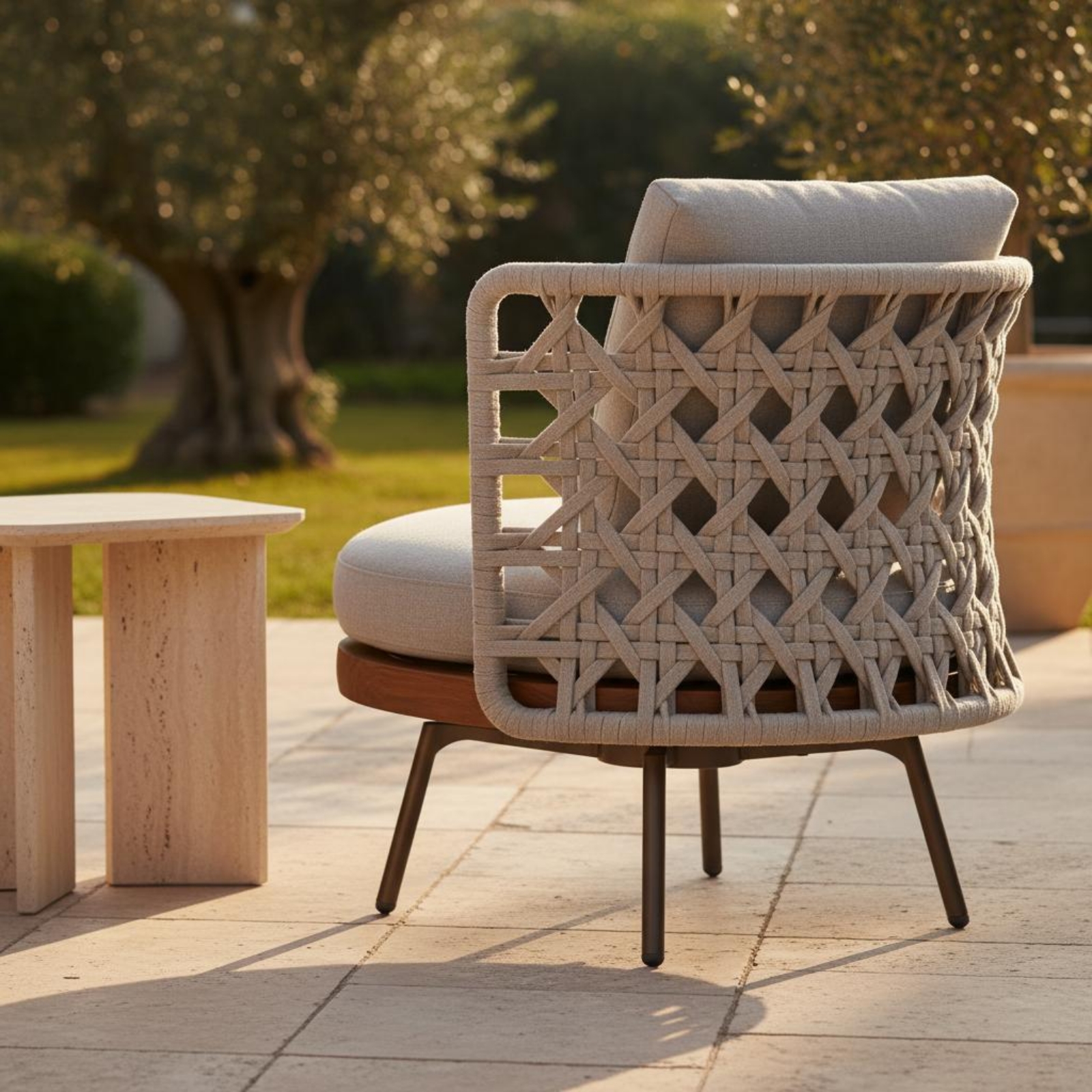 3 Pieces Teak Armchair Nordic  - Outdoor Furniture Metal Chairs のレビューと価格