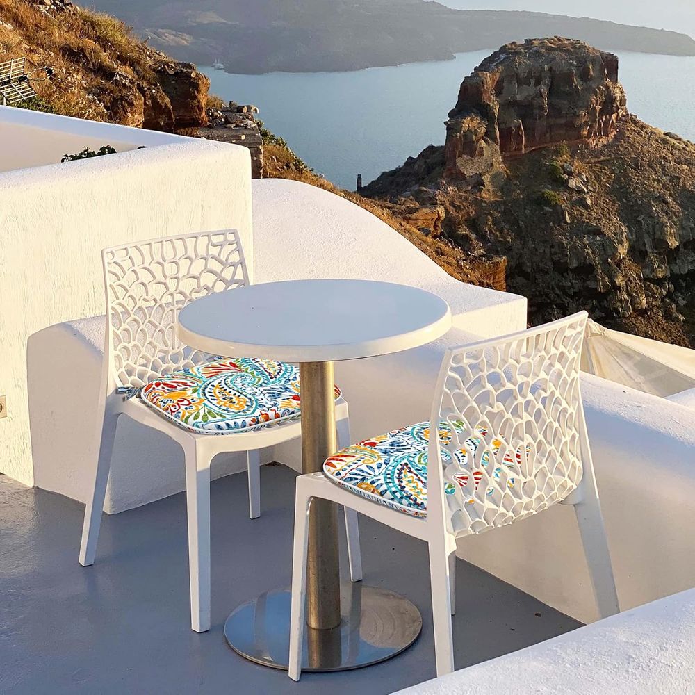 4 Pack Paisley Multi Indoor/Ou - Outdoor Furniture Metal Chairs のレビューと価格