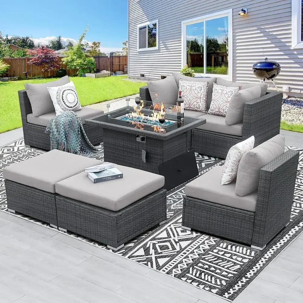 6-Person Weather-Resistant Out - Outdoor Furniture Grey のレビューと価格