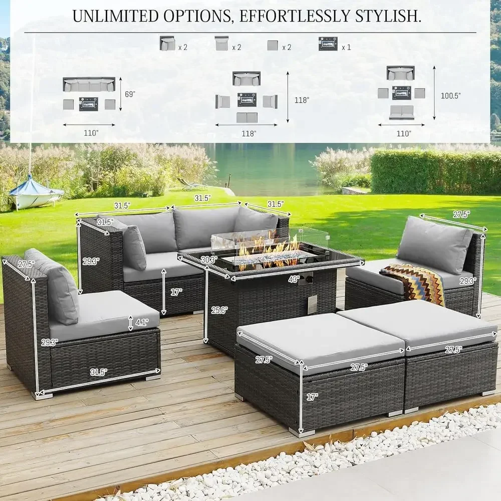 6-Person Weather-Resistant Out - Outdoor Furniture Grey のレビューと価格
