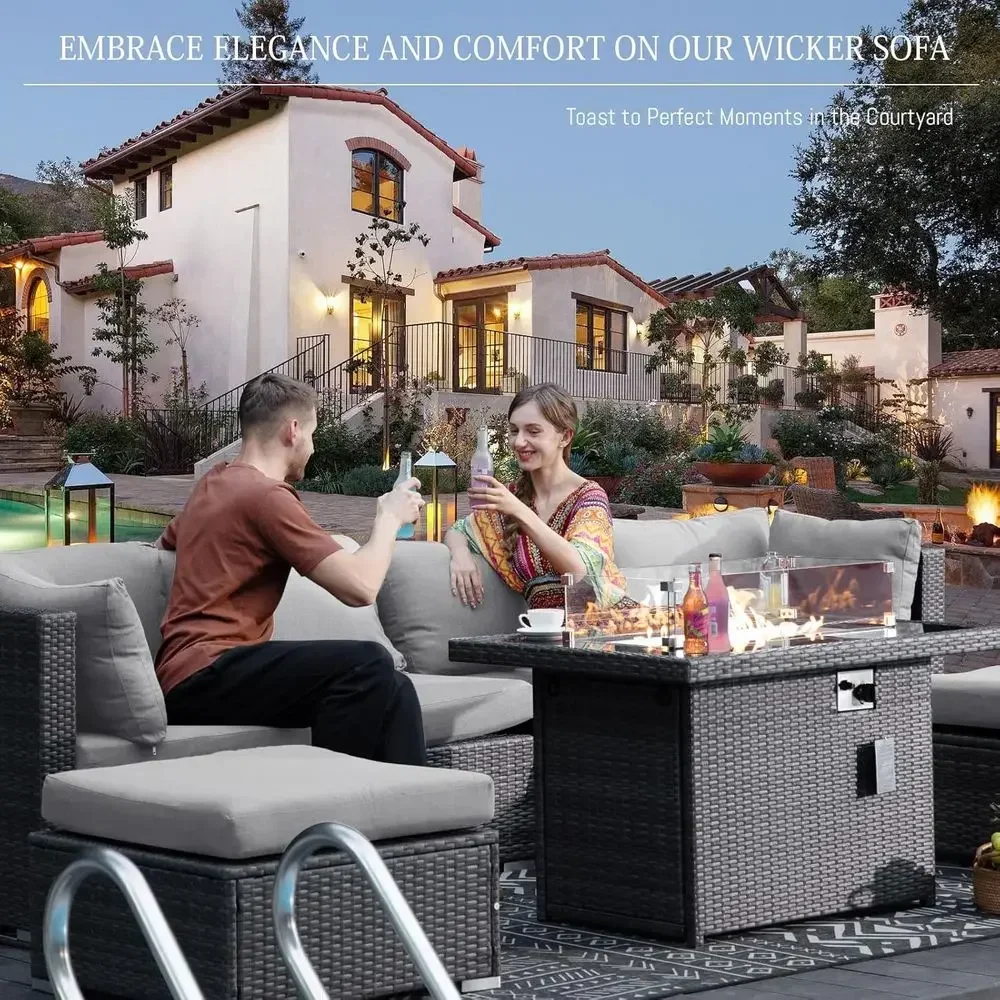 6-Person Weather-Resistant Out - Outdoor Furniture Grey のレビューと価格