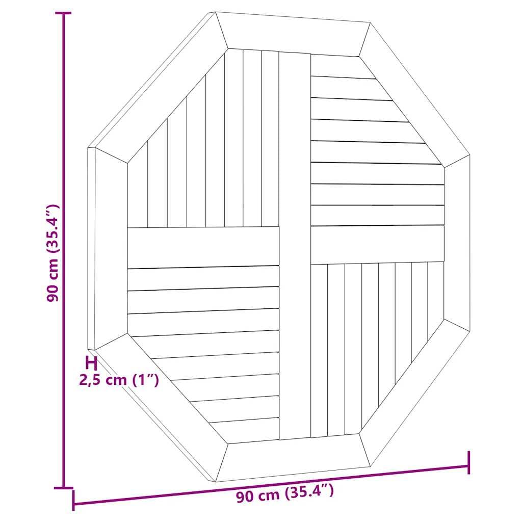 Octagonal Solid Teak Table Top - Outdoor Furniture Oil Teak のレビューと価格