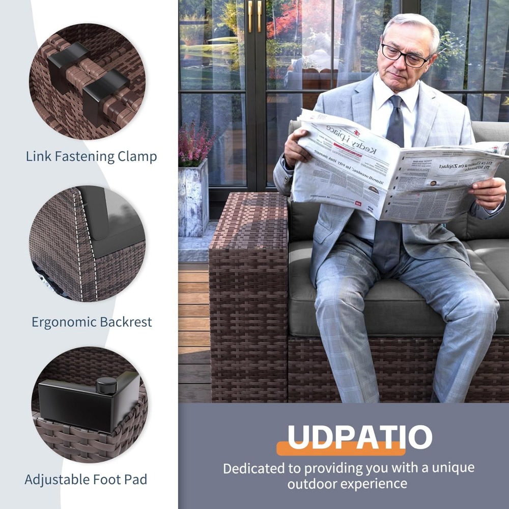 Sectional Sofa Set with Fire P - Outdoor Furniture Europe のレビューと価格